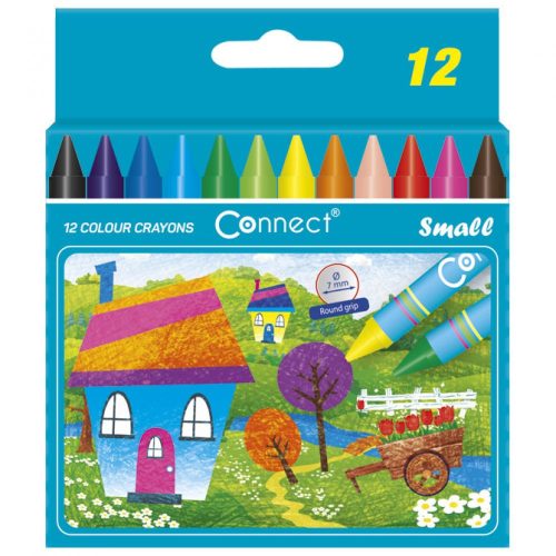 Zsírkréta készlet, Connect, 12 klf. szín