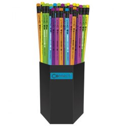   Grafitceruza HB, radíros, fluo színű test és radír, Connect 72 db/csomag,