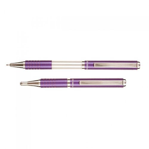 Golyóstoll metál lila test, Zebra SLF1, írásszín kék