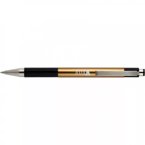 Golyóstoll 0,7mm, metál pezsgő test, Zebra F-301A, írásszín kék