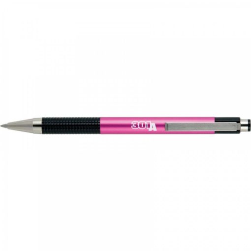 Golyóstoll 0,7mm, metál pink test, Zebra F-301A, írásszín kék