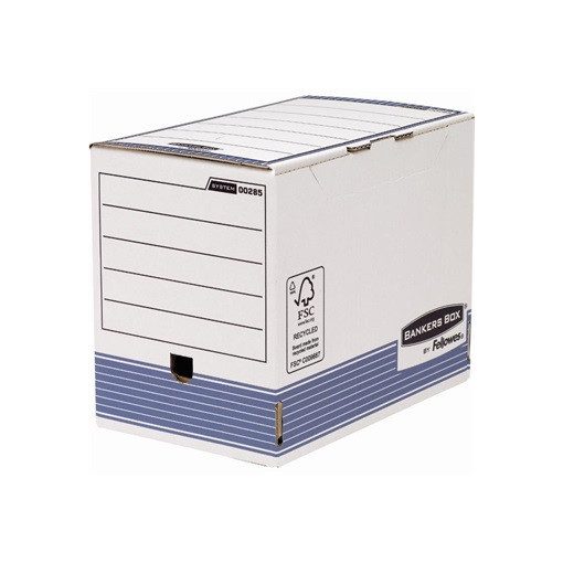 Archiváló doboz 200 mm, FELLOWES Bankers Box System, 10 db/csomag, kék