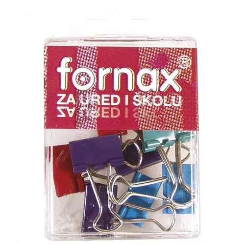 Binderkapocs 19mm, BC-30, 10 db műanyag dobozban, Fornax színes
