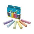 Táblakréta kerek pormentes, vastag 6 db/doboz, Connect vegyes színek