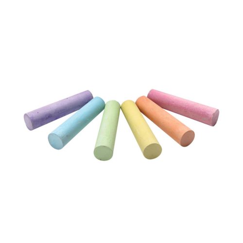 Táblakréta kerek pormentes, vastag 6 db/doboz, Connect vegyes színek