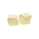 Jegyzettömb öntapadó, 75x75mm, 12x100lap, újrahasznosított 5654-11 Info Notes, sárga