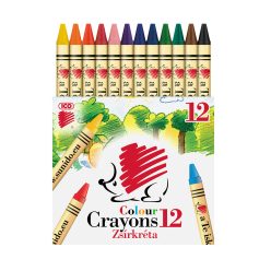 Zsírkréta készlet, kerek SÜNI, 12klf. szín