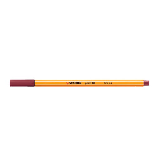 Rostirón, tűfilc 0,4mm, STABILO Point 88 bordó