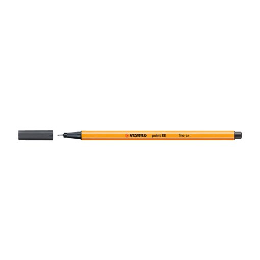 Rostirón, tűfilc 0,4mm, STABILO Point 88 mélyszürke