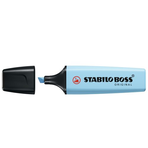 Szövegkiemelő 2-5mm, vágott hegyű, STABILO Boss original Pastel jeges kék