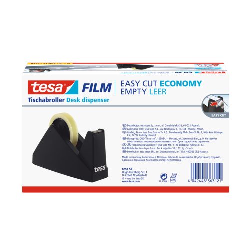 Ragasztószalag adagoló 25mmx66m, asztali Tesa Economy fekete
