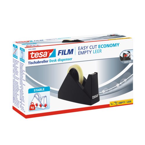 Ragasztószalag adagoló 25mmx66m, asztali Tesa Economy fekete