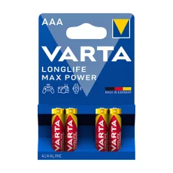 Elem AAA mikro LR03 Longlife Max Power 4 db/csomag, Varta
