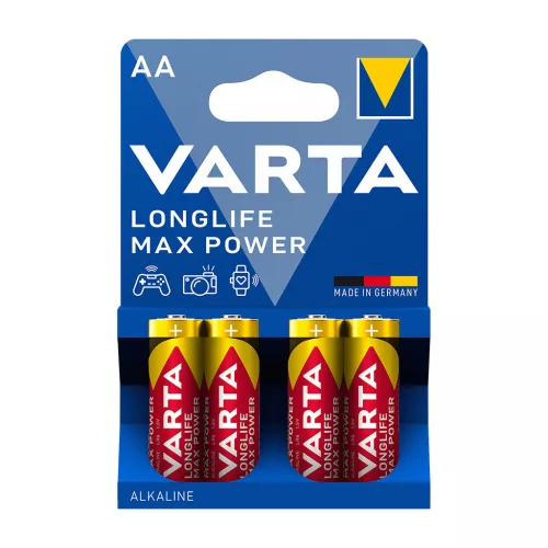Elem AA ceruza LR06 Longlife Max Power 4 db/csomag, Varta