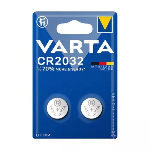 Gombelem CR2032 2 db/csomag, Varta