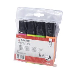   Szövegkiemelő készlet 1-5mm, vágott hegyű, lapos test, A-Series 4 klf. szín