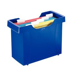   Függőmappa tároló, műanyag 5 db függőmappával Leitz Plus kék