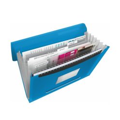   Irattartó mappa, harmonikamappa, A4, PP 6 rekeszes Esselte Vivida kék