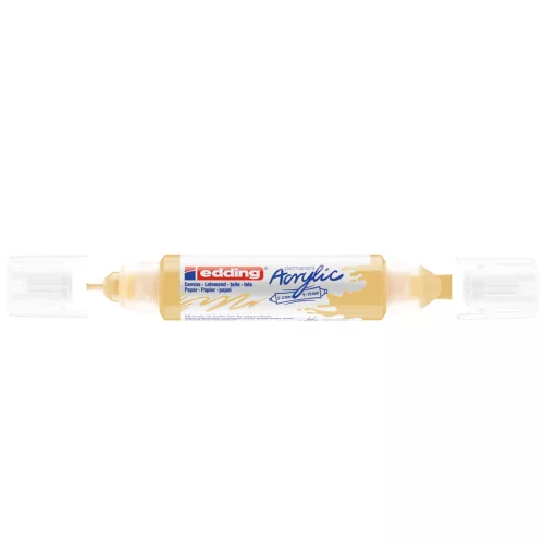Akril marker 2-3mm, és 5-10mm, 3D kétvégű Edding 5400 pasztell citromsárga