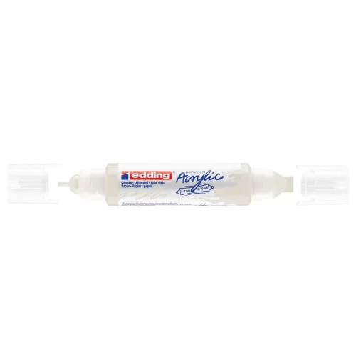 Akril marker 2-3mm, és 5-10mm, 3D kétvégű Edding 5400 fehér