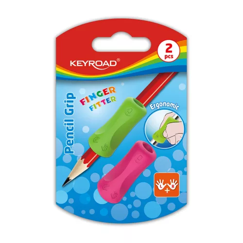 Ceruzafogó 2 db/bliszter Keyroad Finger Fitter vegyes színek