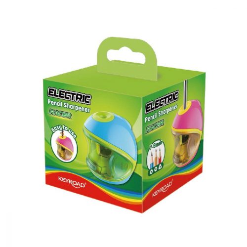 Hegyező asztali elektromos 1 lyukú tartályos, Keyroad Racer vegyes színek