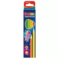   Színes ceruza készlet háromszögletű Keyroad Neon 6 klf. neon szín
