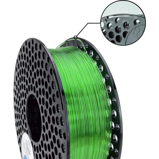 3D filament 1,75mm ABS zöld átlátszó színű