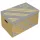Archiváló konténer karton doboz fedeles 52x35x30cm, külön záródó levehető fedéllel Fornax