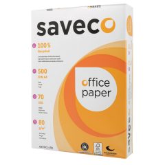   Másolópapír A4, 80g, újrahasznosított ISO 70 fehérségű Saveco Orange Label 500ív/csomag