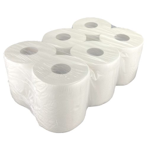 Kéztörlő 2 rétegű tekercses átmérő: 19 cm 100% cellulóz 6 tekercs/karton Millena hófehér