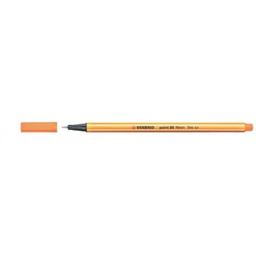 Rostirón, tűfilc 0,4mm, STABILO Point 88 neon narancs