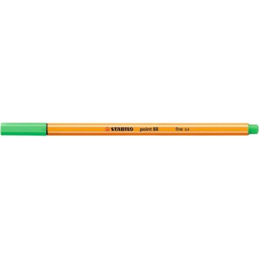 Rostirón, tűfilc 0,4mm, STABILO Point 88 neon zöld