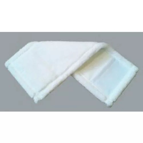 Mophuzat zsebes-füles 40 cm mikroszálas fehér zöld/kék csíkkal_MY042WP