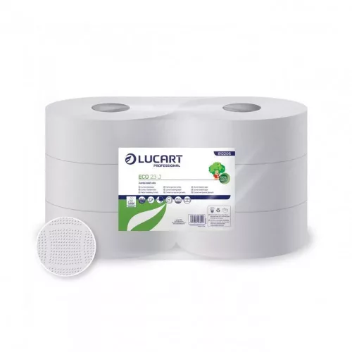 Toalettpapír 2 rétegű közületi átmérő: 23 cm 6 tekercs/karton 23 J EcoNaturalLucart_812277 havanna barna