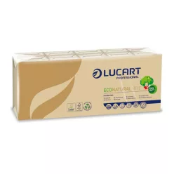   Papírzsebkendő 4 rétegű 9 lap/cs 10 cs/csomag EcoNatural 90 F Lucart_843166J havanna barna