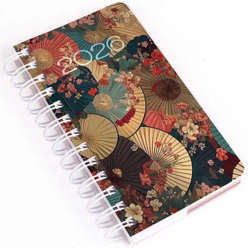 Zsebnaptár álló spirálozott SP5 napi fehér lapokkal ernyők Realsystem 2026.