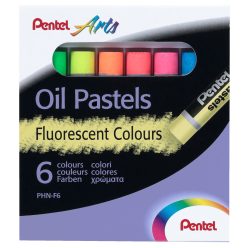   Kréta olajpasztell készlet, PHN-F6 Pentel, 6 klf., fluoreszkáló
