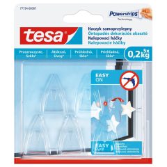   Akasztó öntapadós műanyag  0,2 kg teherbírású 5 darab/bliszter Tesa Powerstrips átlátszó