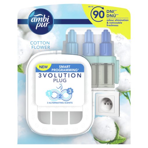 Légfrissítő elektromos kezdőcsomag 20 ml Ambi Pur 3 Volution Cotton Flower