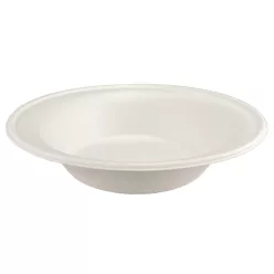   Tányér leveses 500 ml komposztálható cukornád 50 db/csomag, fehér