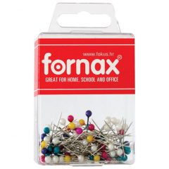 Gombostű FORNAX BC-489 színes fejjel műanyag dobozban