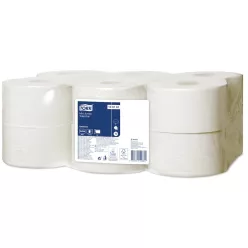   Toalettpapír 1 rétegű közületi átmérő: 18,8 cm 1200 lap/240 m/tekercs 12 tekercs/karton T2 Mini Jumbo Tork_120161 natúr