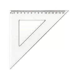 Vonalzó háromszög 45° 15,5cm, műanyag Antilop