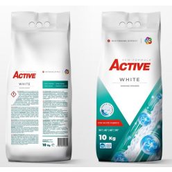   Mosópor 10 kg (130 mosás) zsákos fehér ruhákhoz Active White