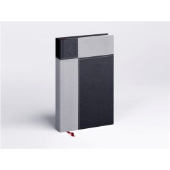   Határidőnapló Prémium M A/5, napi krémszínű lapokkal fekete Realsystem 2026.