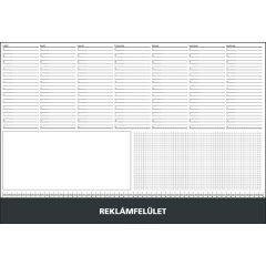   Asztali könyöklő fehér lapokkal fekete műbőrcsíkkal 570 x 390 mm  Realsystem 2026.