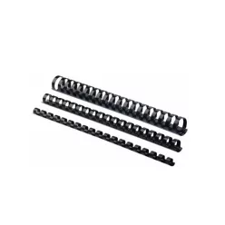   Spirál, műanyag, 16mm, 101-120lap, 100 db/doboz, Fellowes® fekete