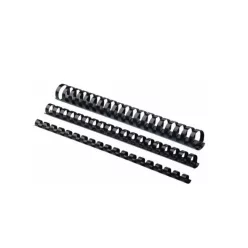   Spirál, műanyag, 25mm, 181-200lap, 50 db/doboz, Fellowes® fekete