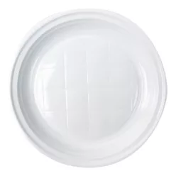 Tányér lapos D 22 cm műanyag 100 db/csomag fehér